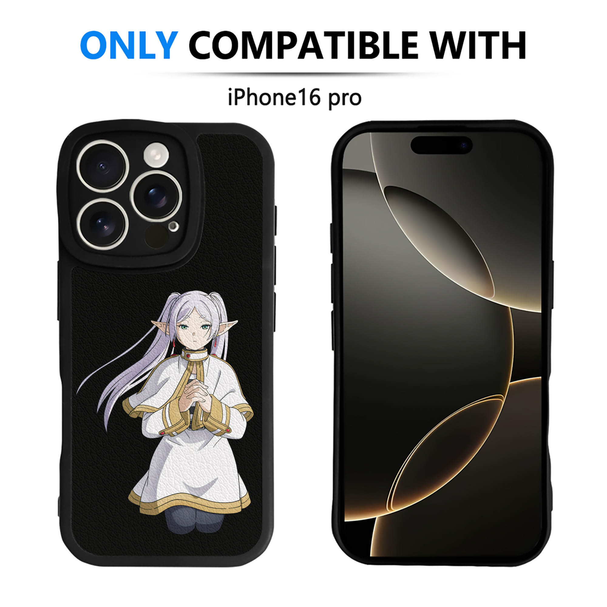 （画像用） 葬送のフリーレン Frieren 【iPhone 16シリーズ対応】シリコンスマホケース（レザー調） 材質：シリコン